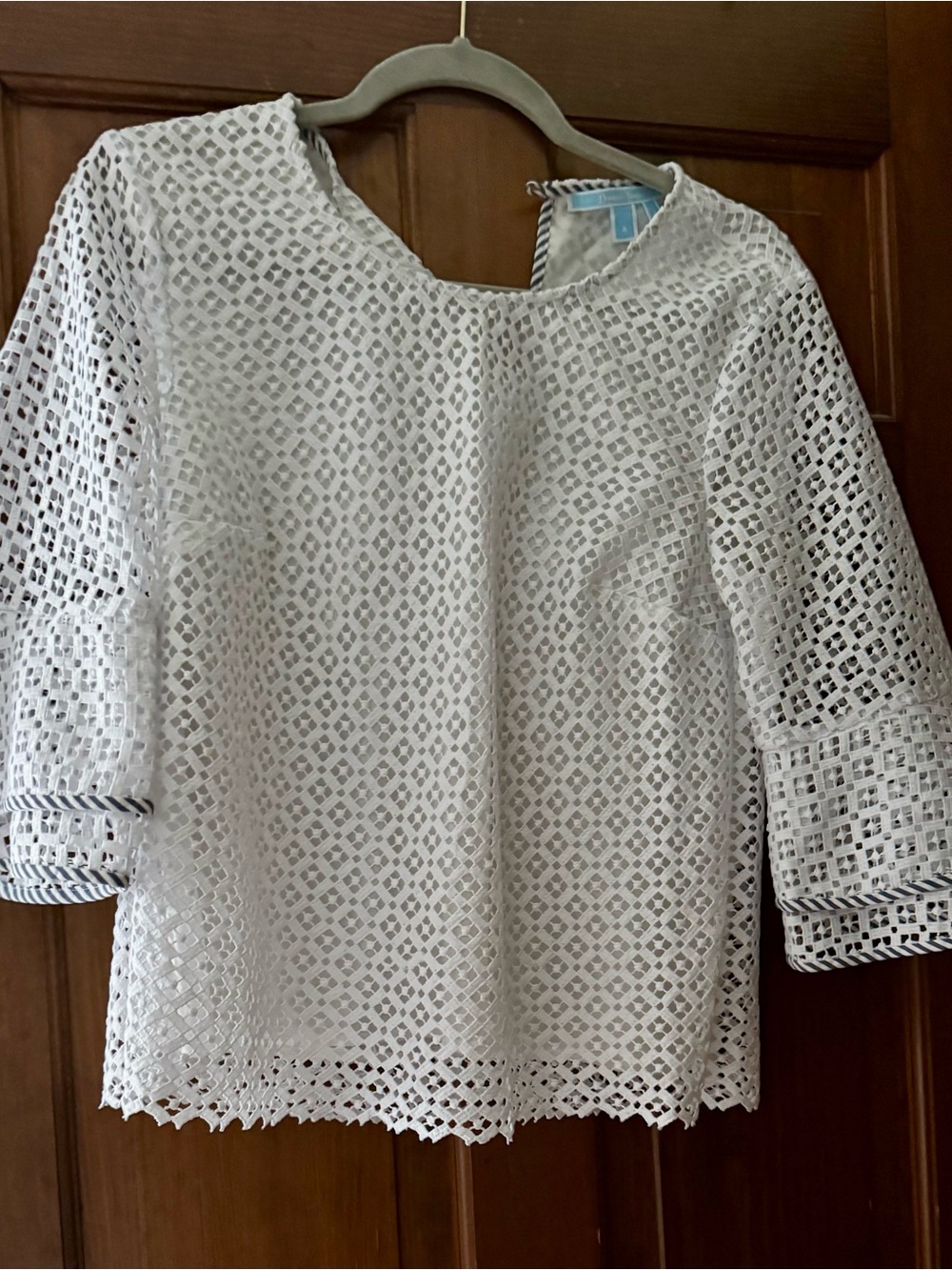 Draper James window pane lace top New without tags!